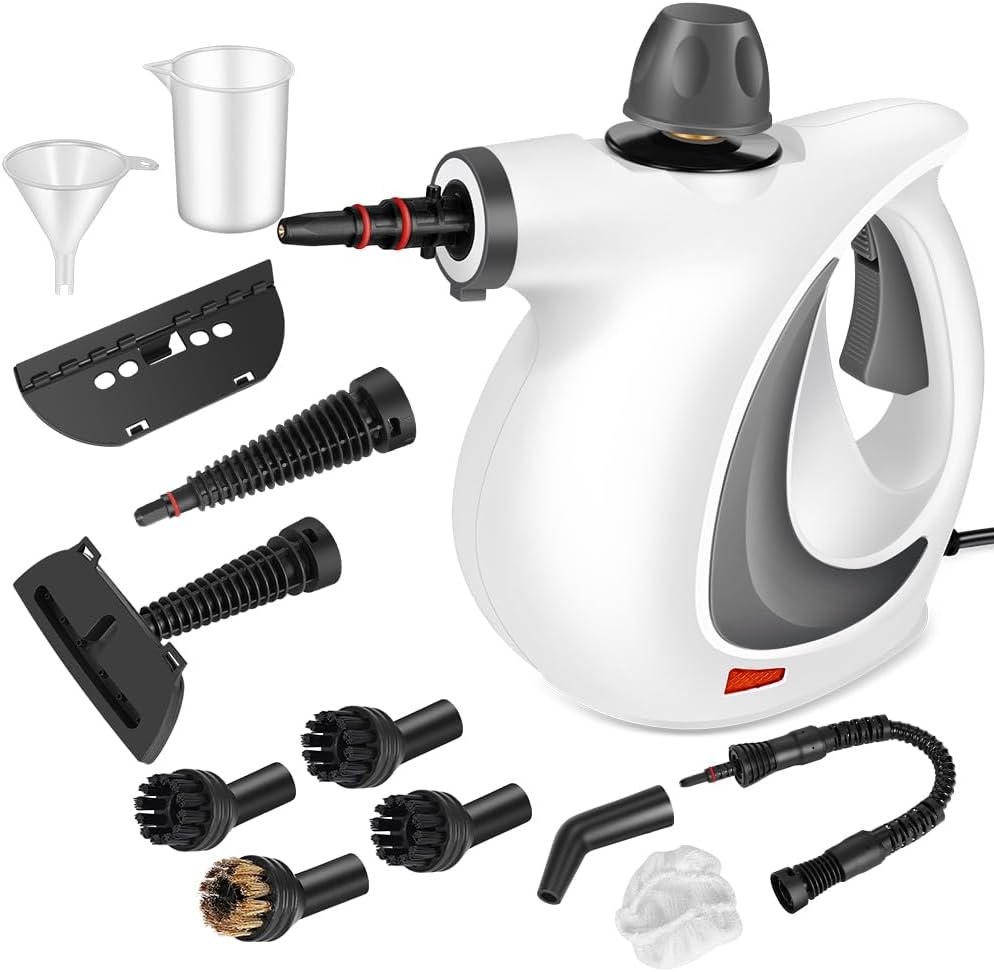 Pressurized Handheld Steam Cleaner for Home with 12 Accessories