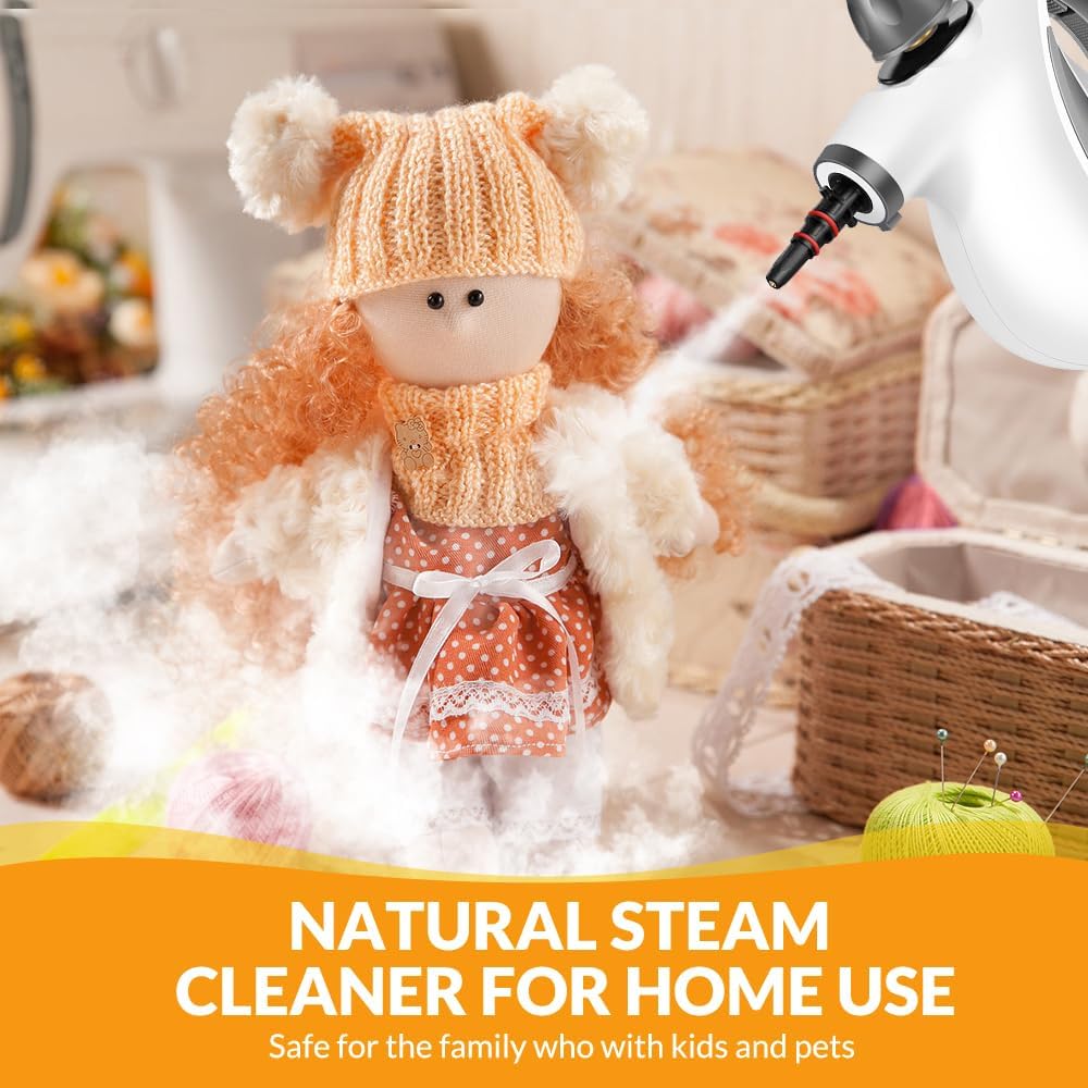 Pressurized Handheld Steam Cleaner for Home with 12 Accessories