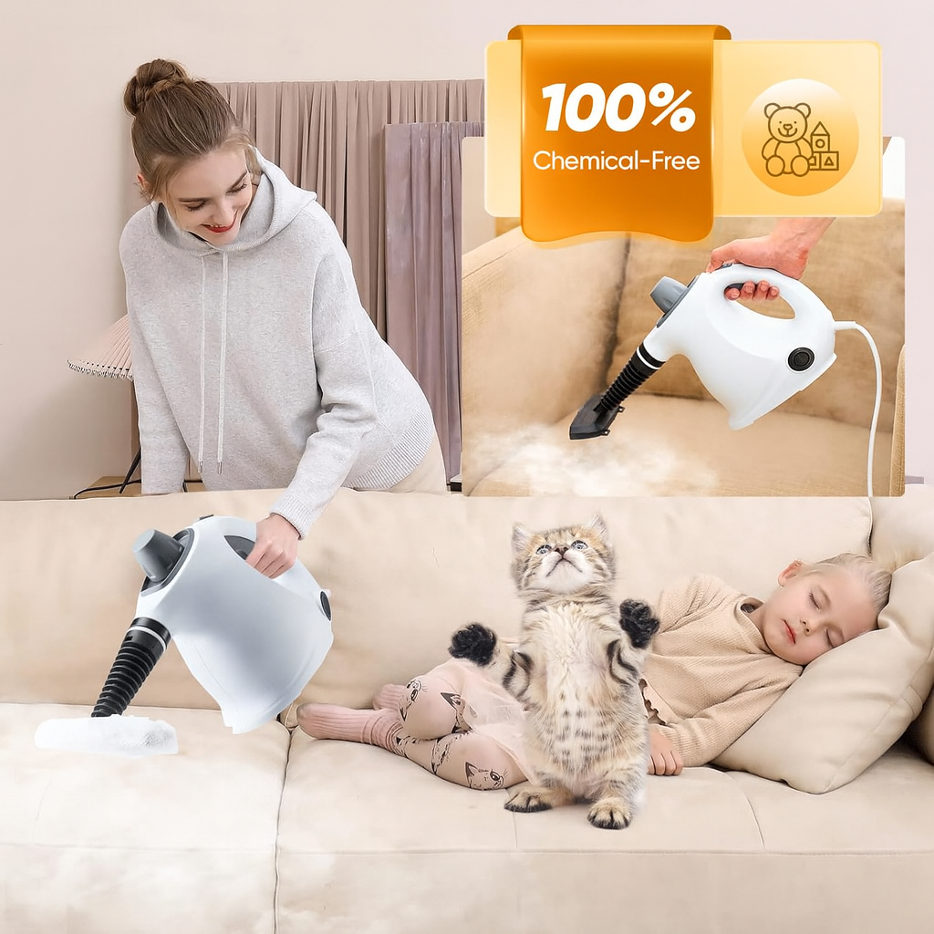 Pressurized Handheld Steam Cleaner for Home with 12 Accessories