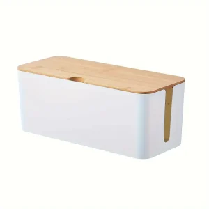 Cable Management Box – Wood Finish