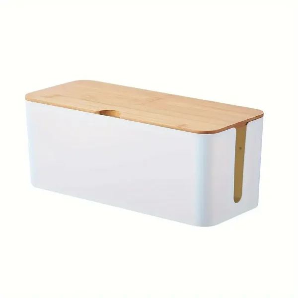 Cable Management Box – Wood Finish